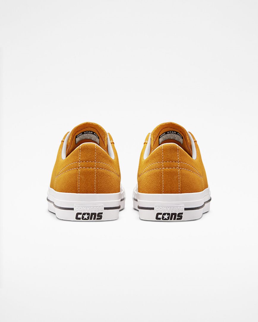 Tenis Skate Converse One Star Pro Masculino Douradas Laranja Branco Pretas | PT E07P841